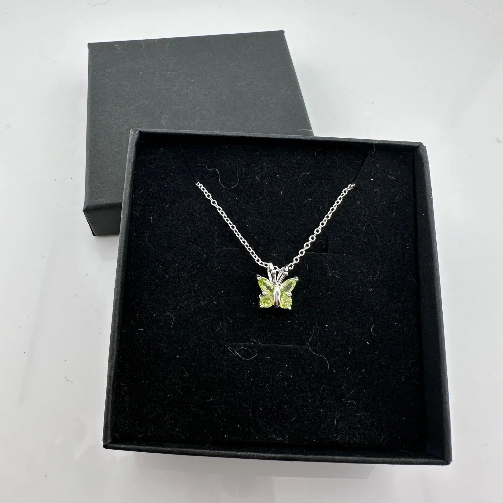 Pretty Natural Green Peridot Butterfly Necklace - Unbranded - Necklace with Pendant - A+ Stuff