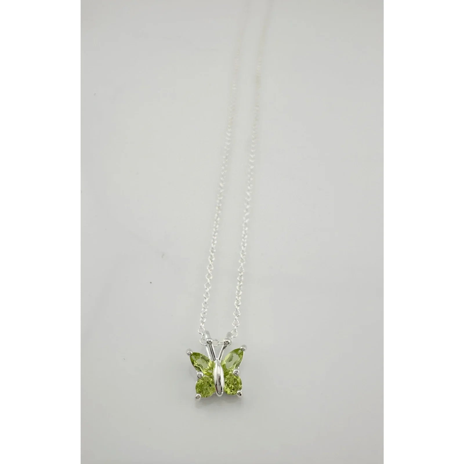 Pretty Natural Green Peridot Butterfly Necklace - Unbranded - Necklace with Pendant - A+ Stuff