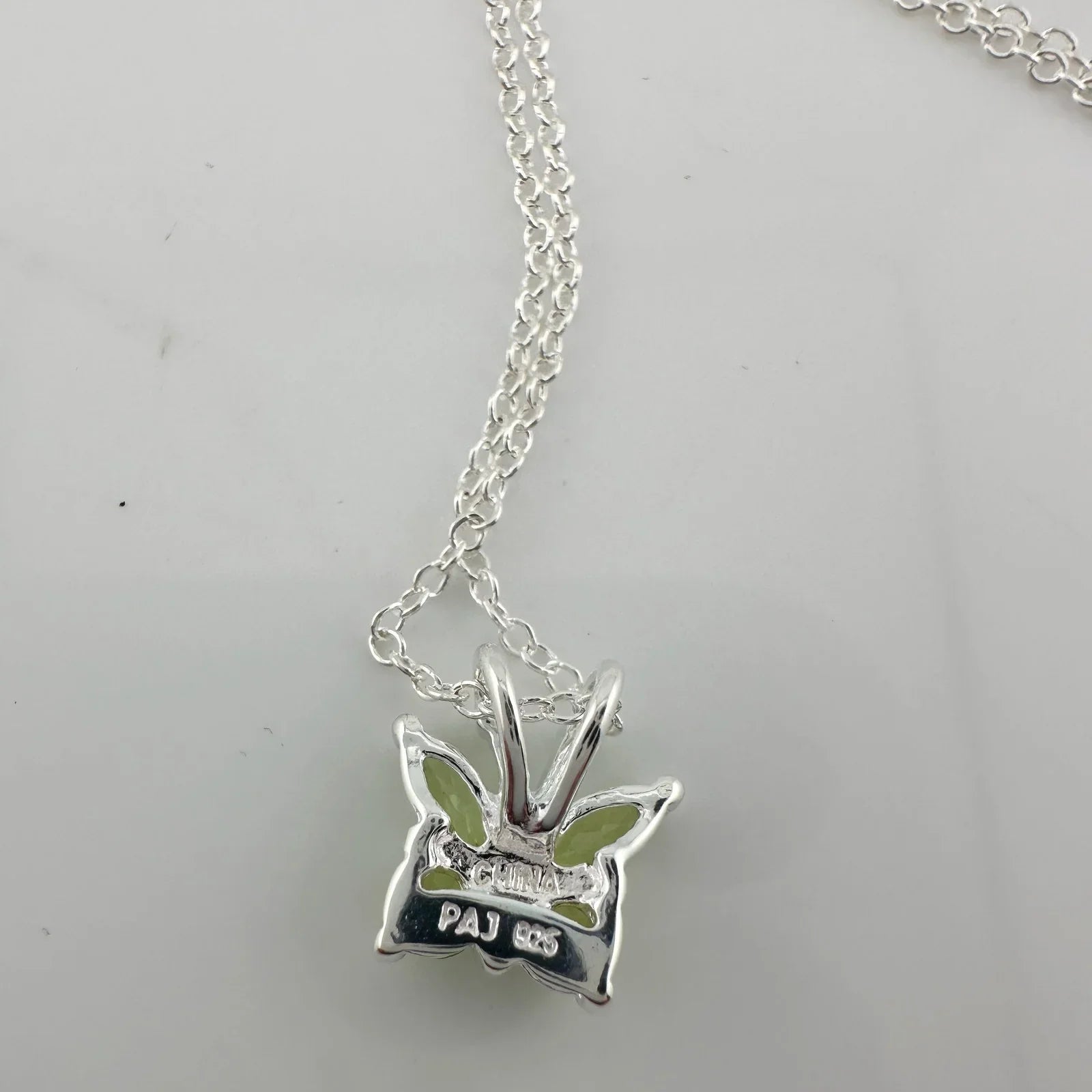 Pretty Natural Green Peridot Butterfly Necklace - Unbranded - Necklace with Pendant - A+ Stuff
