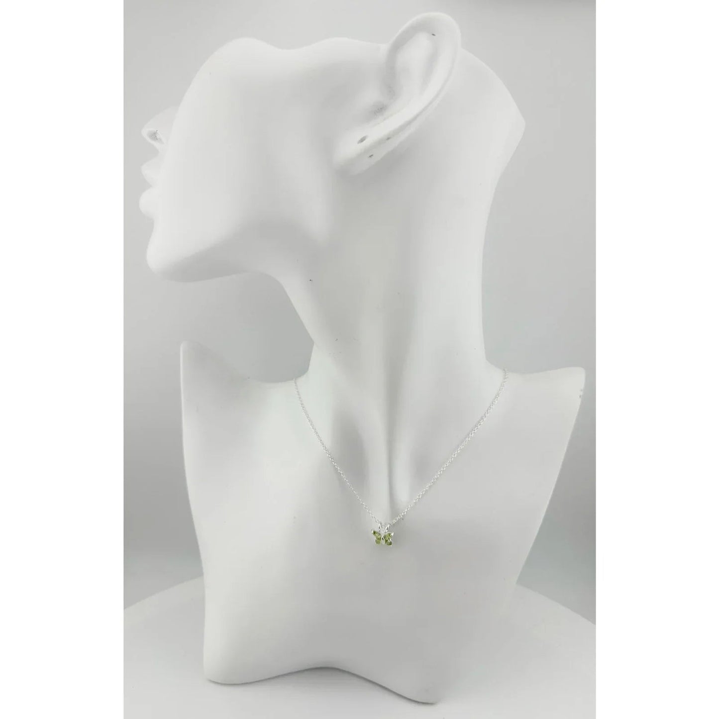 Pretty Natural Green Peridot Butterfly Necklace - Unbranded - Necklace with Pendant - A+ Stuff