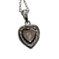 Pretty Rhodium Plated Pink Topaz and Zirconia Heart Necklace - PAJ - Pendant with Necklace - A+ Stuff