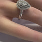 Elegant 1/2 Carat Pear Cut Natural Diamond Ring