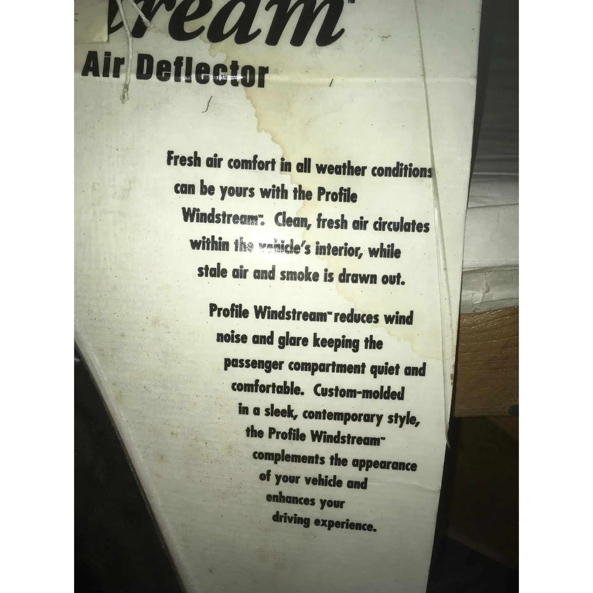 Profile Windstream Side Window Air Deflector Part  351112 - A+ Stuff - Auto Part - A+ Stuff