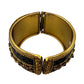 Women's Black and Gold Fashion Cuff Bracelet