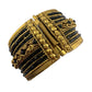 Women's Black and Gold Fashion Cuff Bracelet