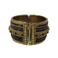 Women's Black and Gold Fashion Cuff Bracelet