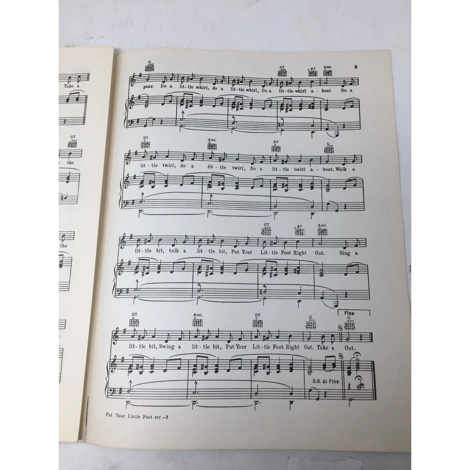 Put Your Little Foot Right Out Vintage Sheet Music - A+ Stuff - sheet music - A+ Stuff