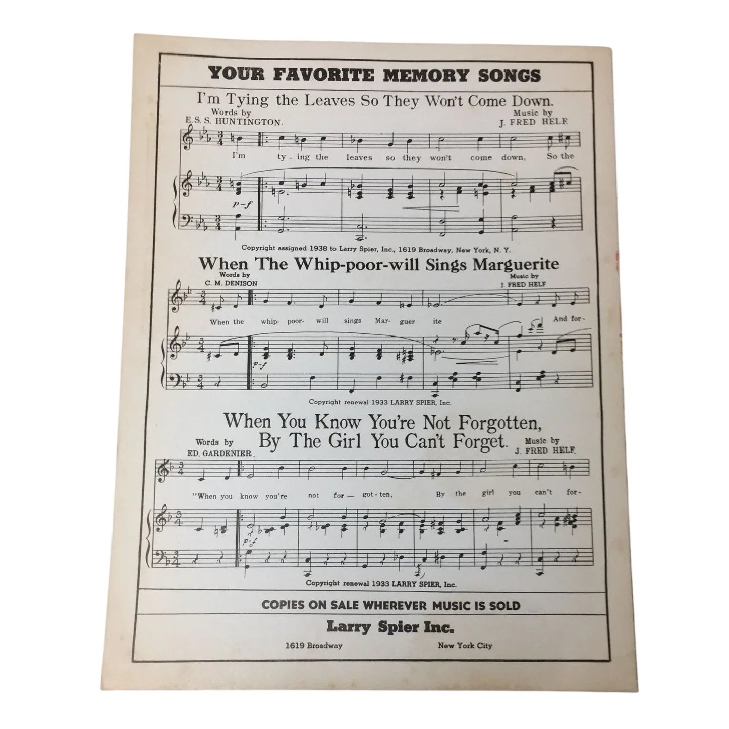 Put Your Little Foot Right Out Vintage Sheet Music - A+ Stuff - sheet music - A+ Stuff