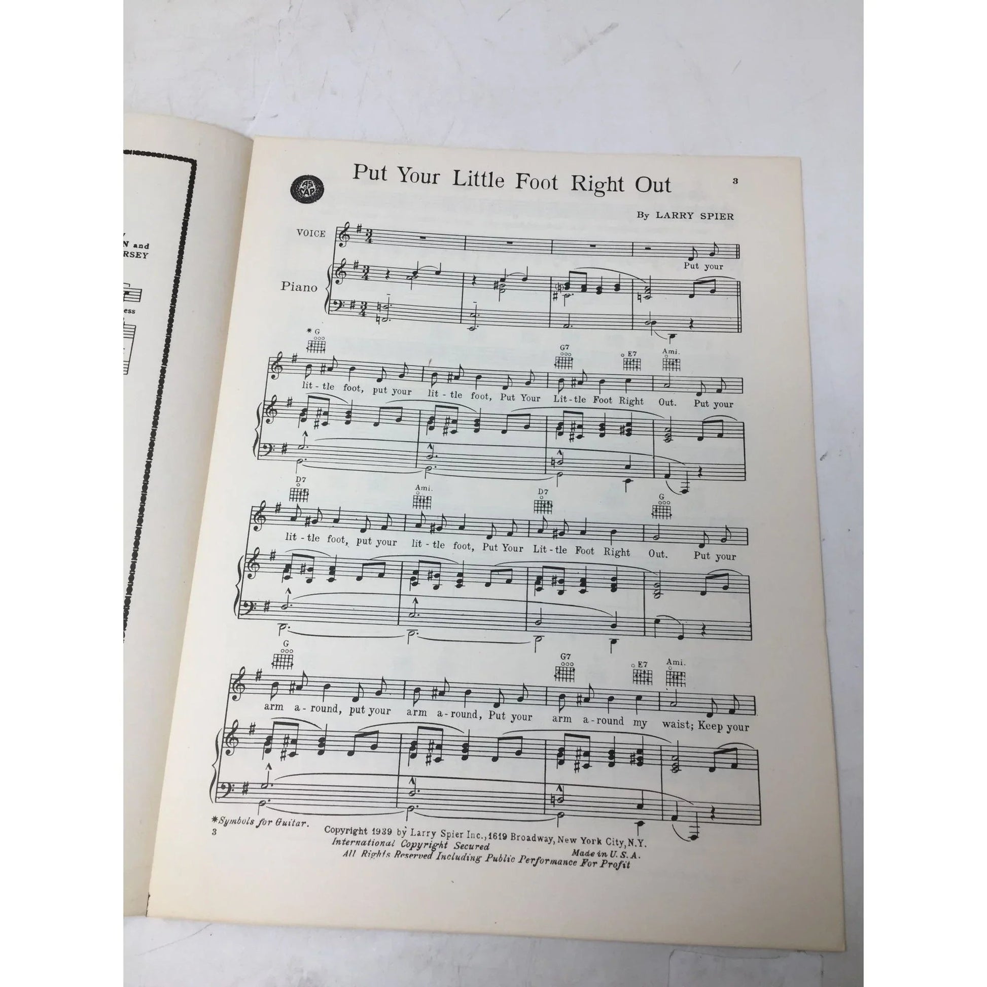 Put Your Little Foot Right Out Vintage Sheet Music - A+ Stuff - sheet music - A+ Stuff