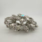 Beautiful Rhinestone Floral Swirl Brooch