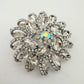 Beautiful Rhinestone Floral Swirl Brooch