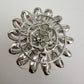 Beautiful Rhinestone Floral Swirl Brooch