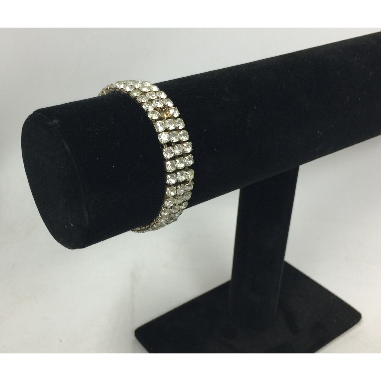 Women's Classy Elegant Silver Toned Rhinestone Bracelet