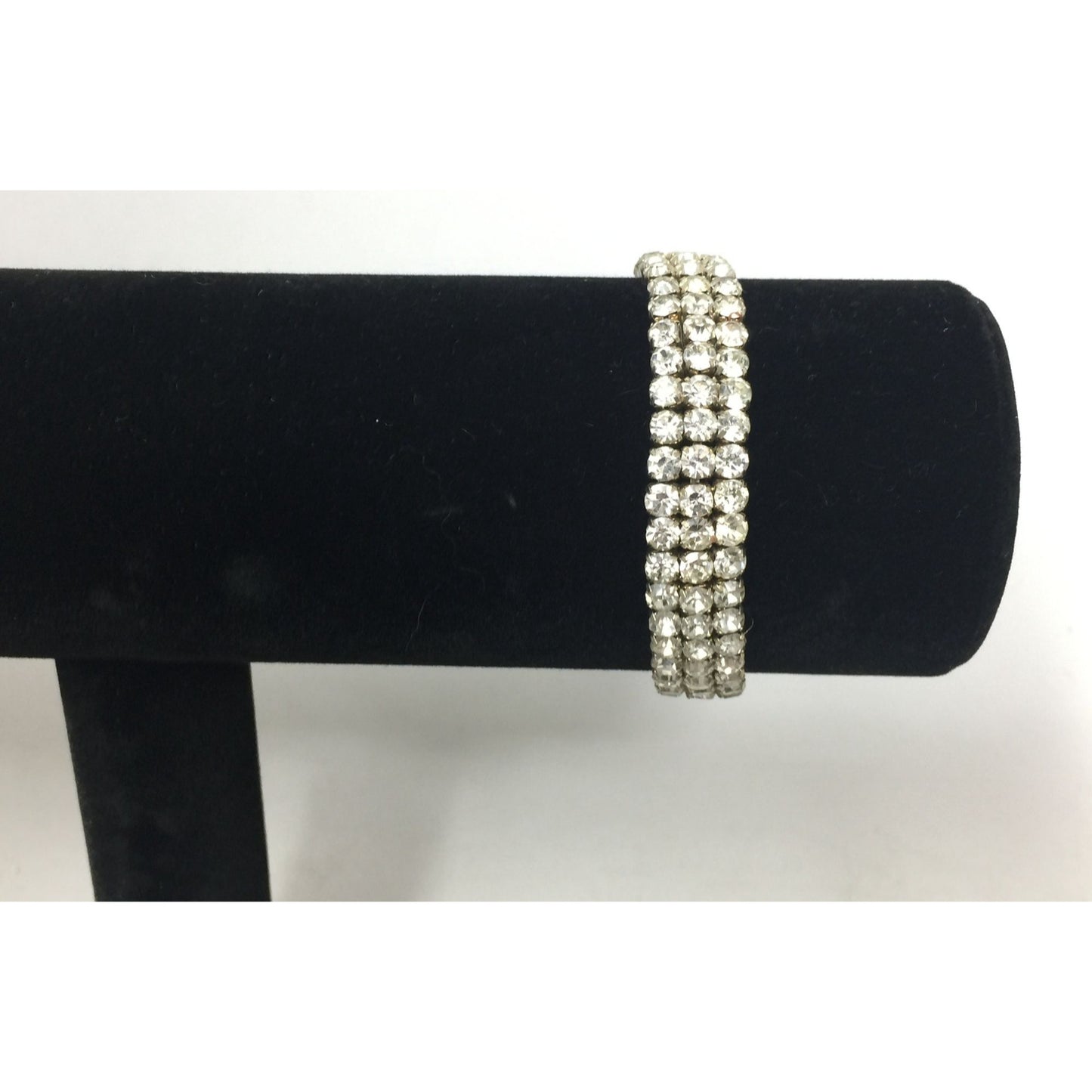 Women's Classy Elegant Silver Toned Rhinestone Bracelet
