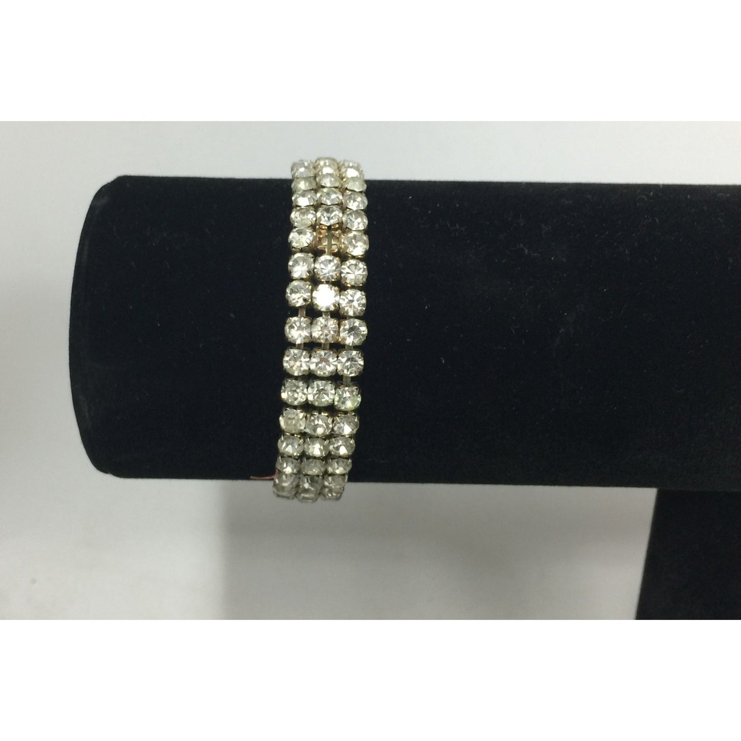 Women's Classy Elegant Silver Toned Rhinestone Bracelet