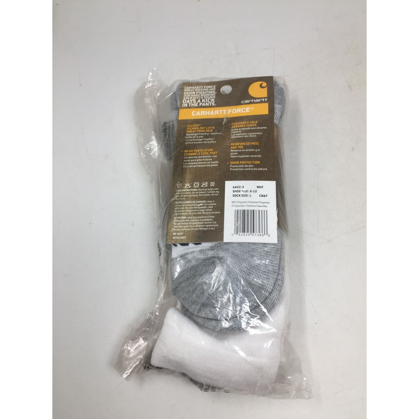 Carhartt Men's SC4223M Force® Midweight Crew Sock - 5 Pairs!