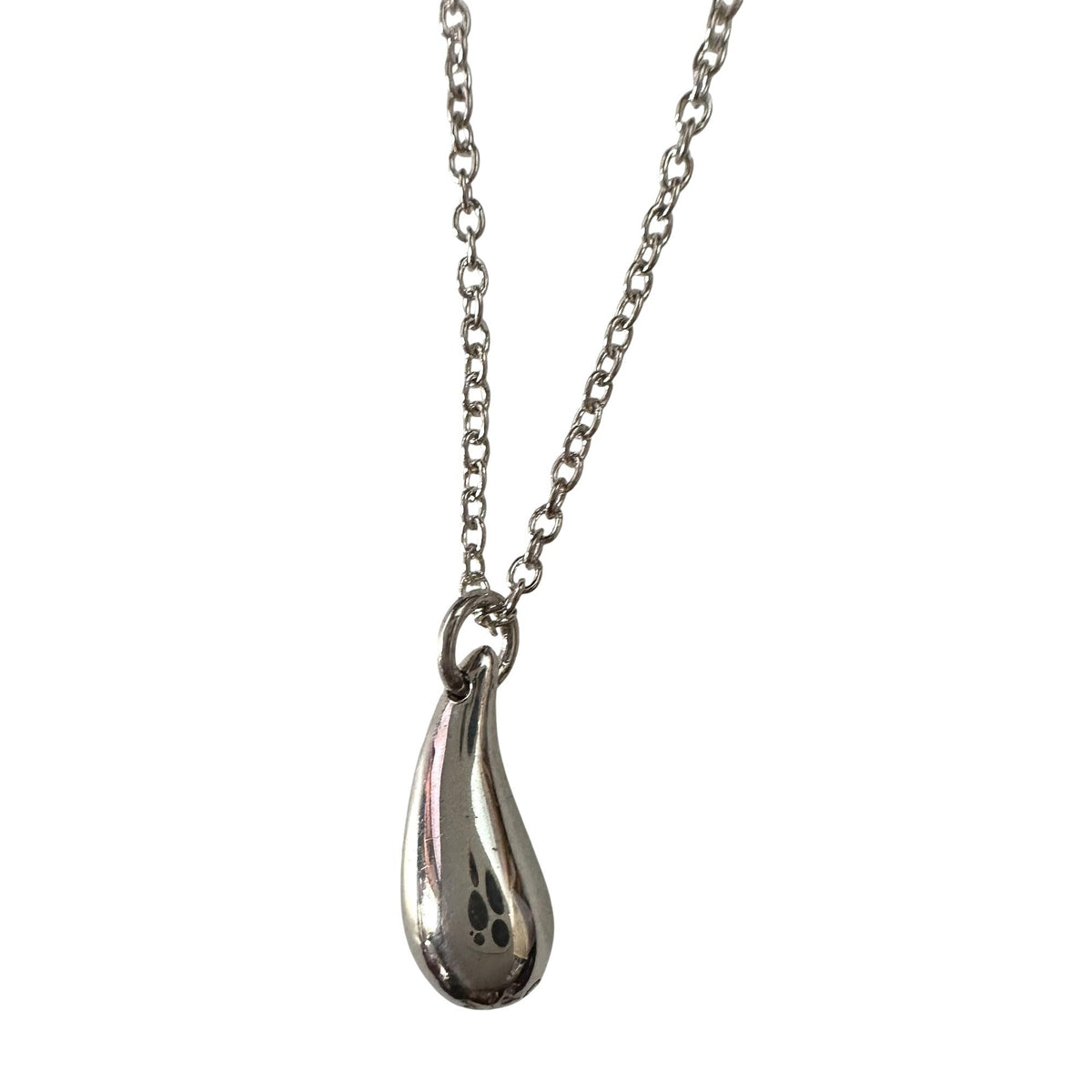 Tiffany & Co Elsa Peretti Small Teardrop Pendant Necklace Sterling Silver 16.5" Tiffany & Co.  A+ Stuff Necklace with Pendant