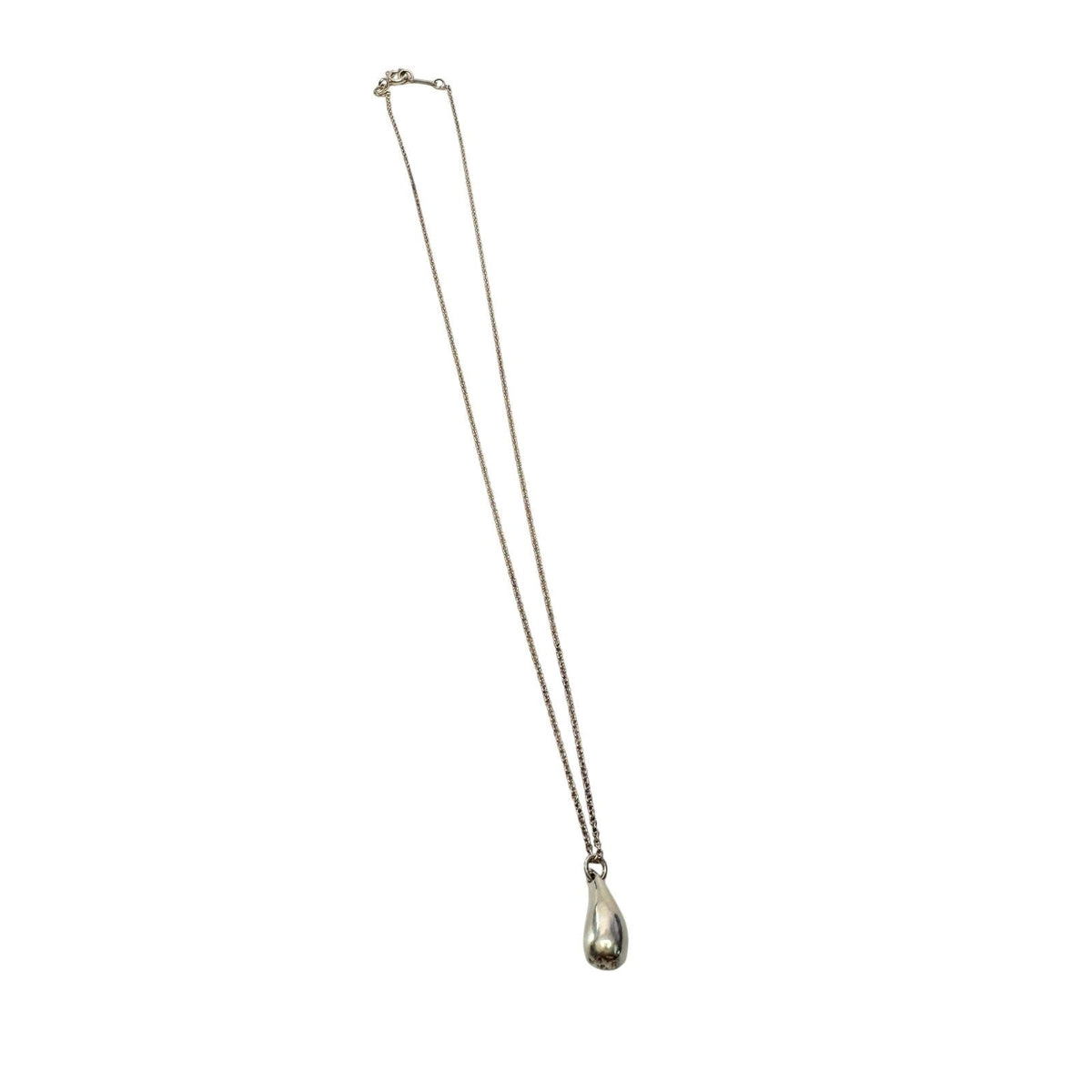 Tiffany & Co Elsa Peretti Small Teardrop Pendant Necklace Sterling Silver 16.5" Tiffany & Co.  A+ Stuff Necklace with Pendant
