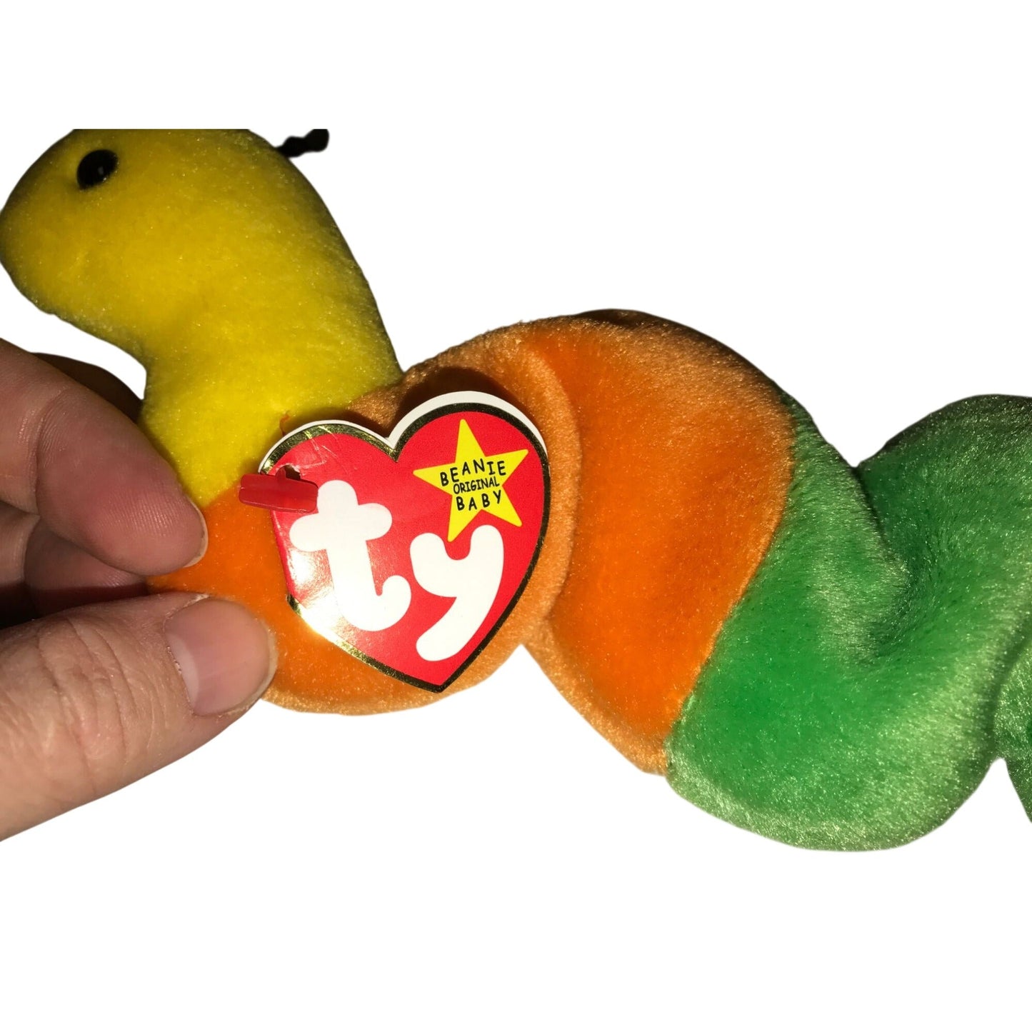 Vintage 1995 Inch the Inchworm Beanie Baby TY Beanie Baby  A+ Stuff Plush Toys / Stuffed Animals