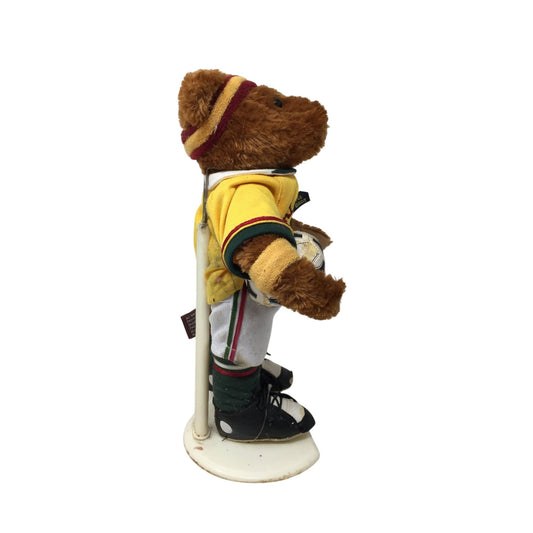 Pickford Bears "Jet" the Soccer Player - Vintage - Late 1990s Brass Button Bears  A+ Stuff Plush Toys / Stuffed Animals