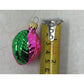 Pink and Green Blown Glass Fruit Holiday Ornament