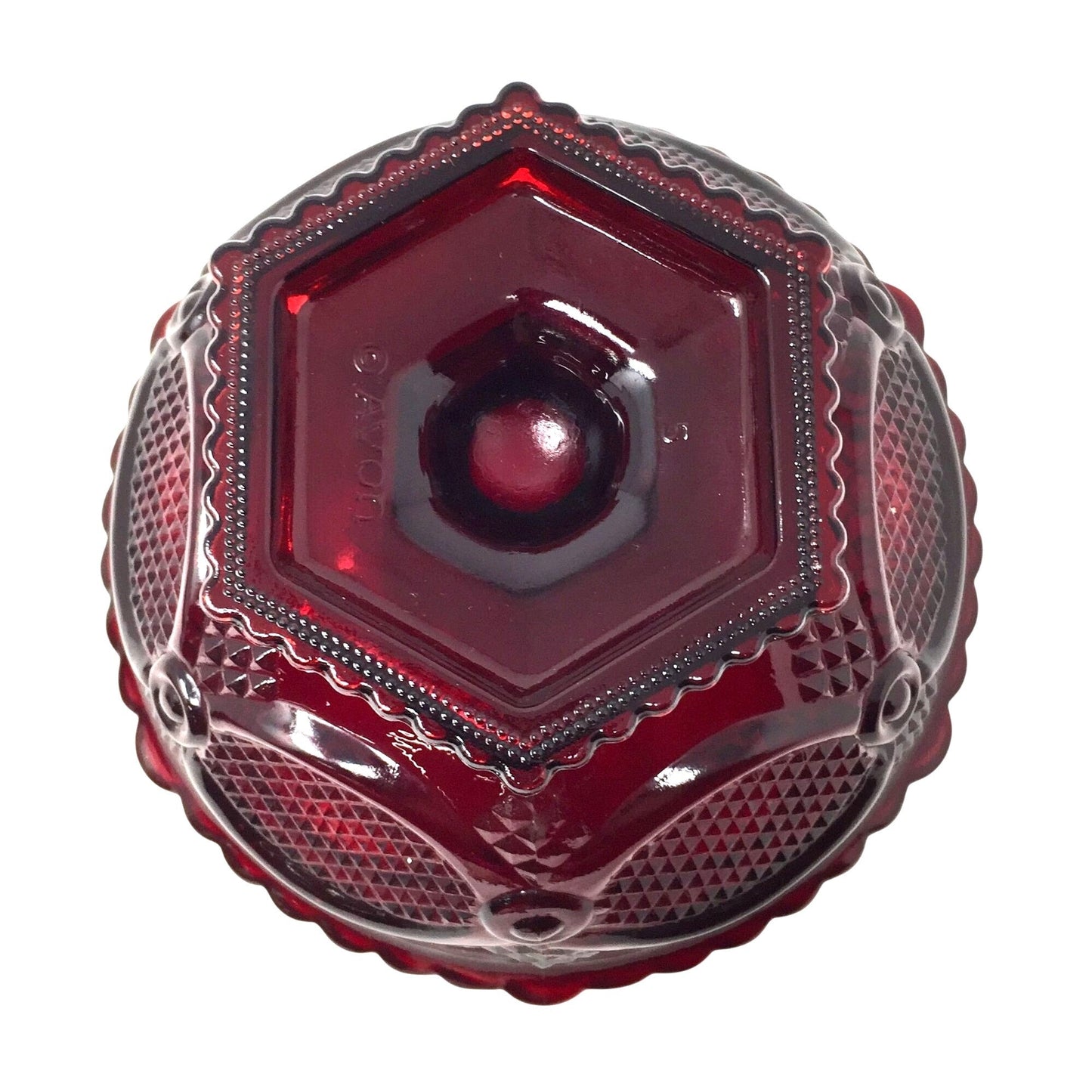 Vintage Avon 1876 Cape Cod Ruby Red Glass Pedestal Candy Dish Bowl (6") A+ Stuff  A+ Stuff Drinking, Dining & More