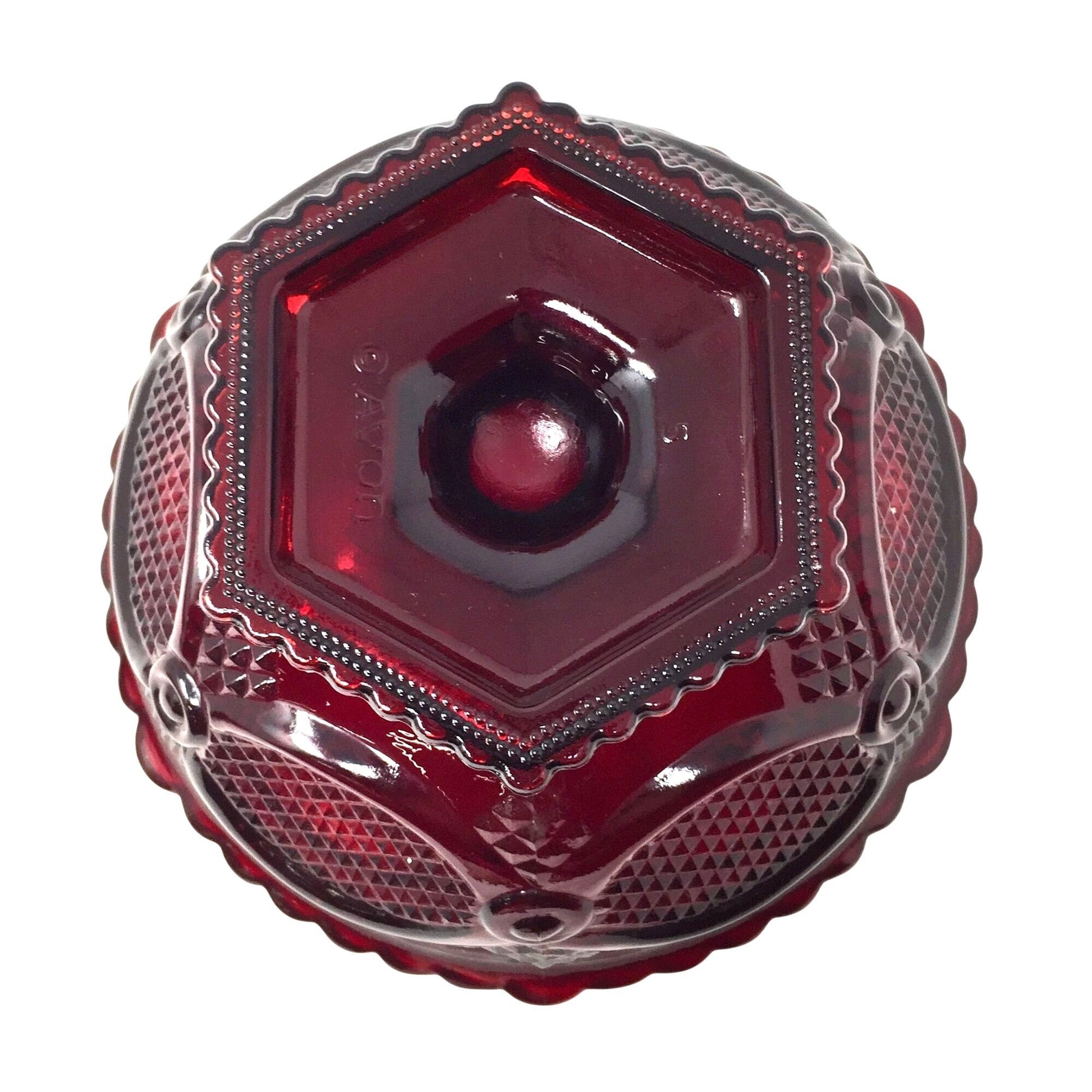Vintage Avon 1876 Cape Cod Ruby Red Glass Pedestal Candy Dish Bowl (6") A+ Stuff  A+ Stuff Drinking, Dining & More