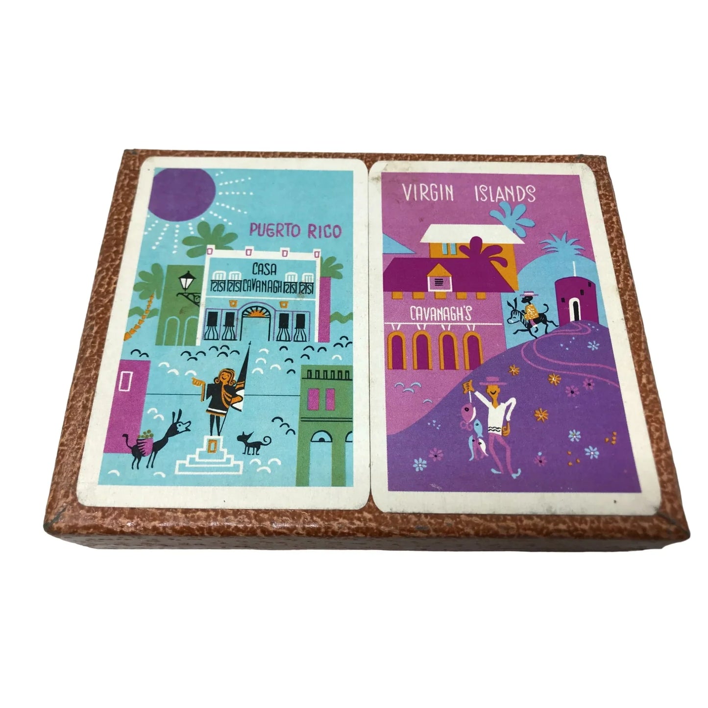 Vintage Souvenir Playing Card Set w/ Foreign Landmarks and Cities - A+ Stuff