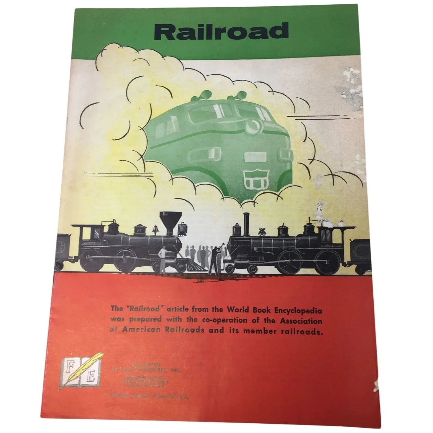 Railroad Vintage 1954 Paperback Article World Book Encyclopedia - A+ Stuff - Books - A+ Stuff