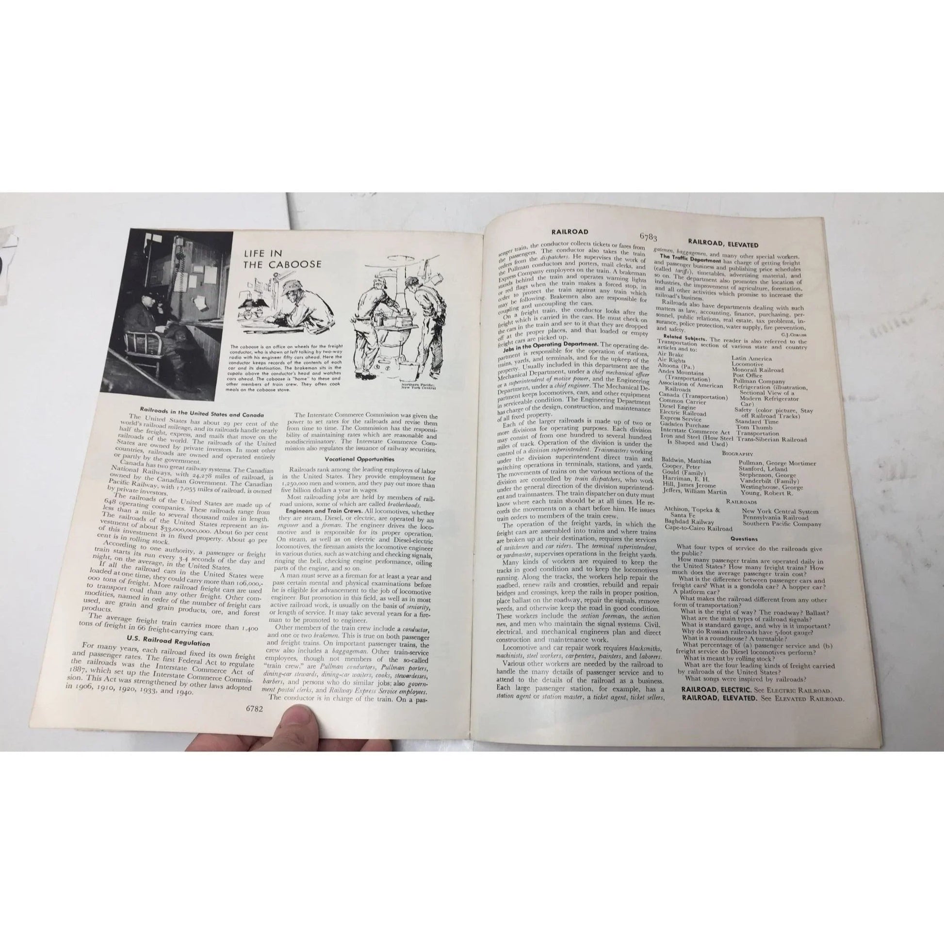 Railroad Vintage 1954 Paperback Article World Book Encyclopedia - A+ Stuff - Books - A+ Stuff