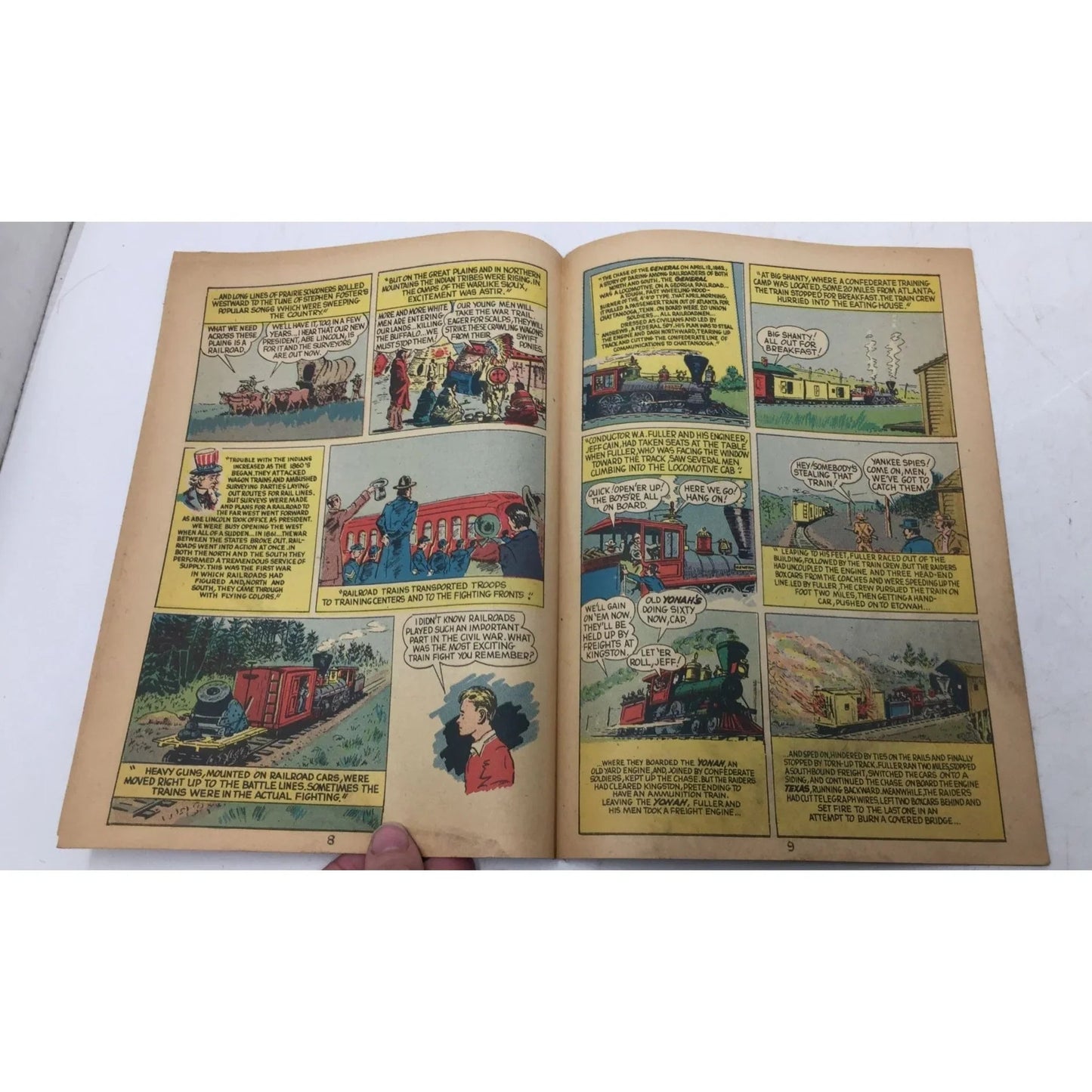 ''Rails Across America'' Vintage Paperback Comic Book - A+ Stuff - Books - A+ Stuff