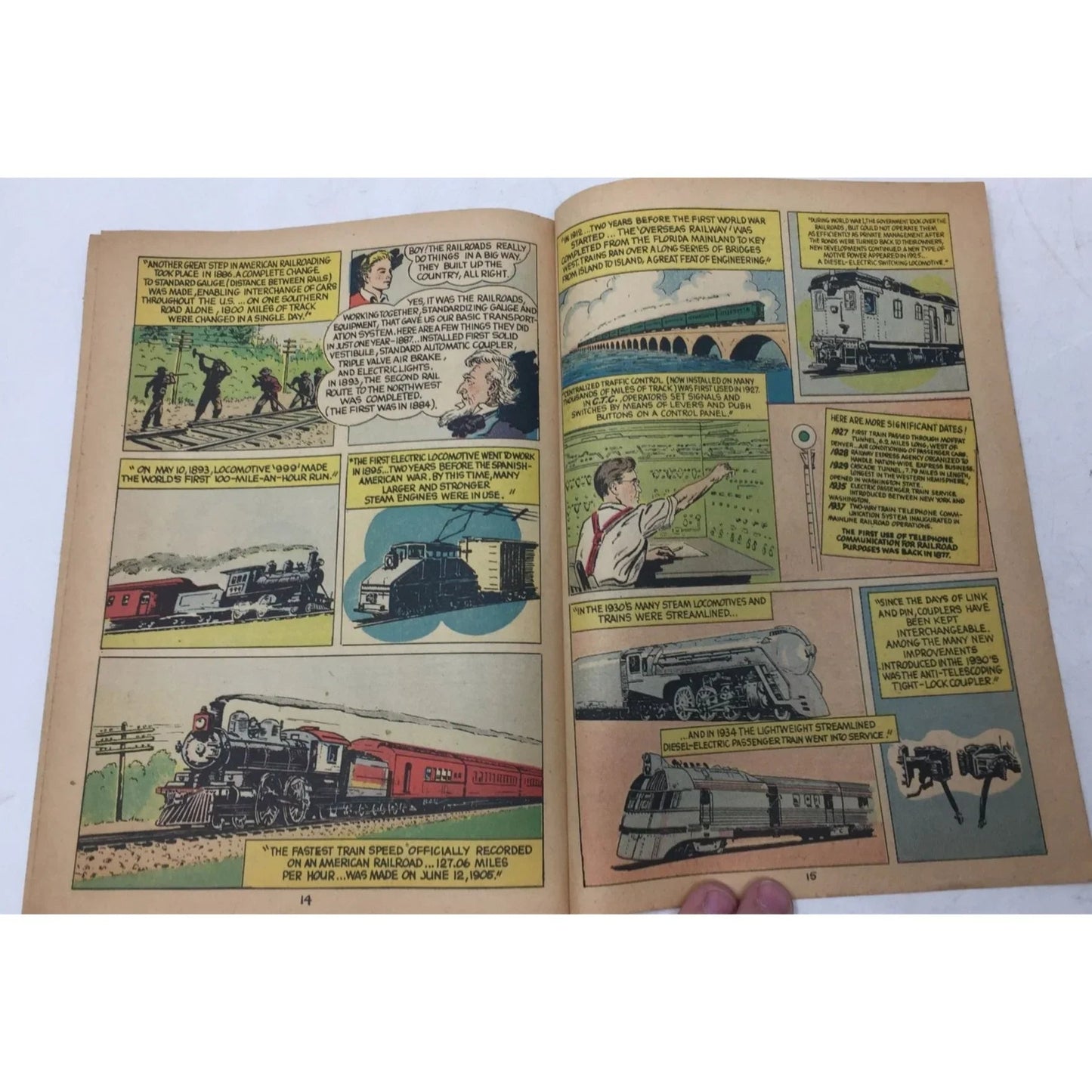 ''Rails Across America'' Vintage Paperback Comic Book - A+ Stuff - Books - A+ Stuff