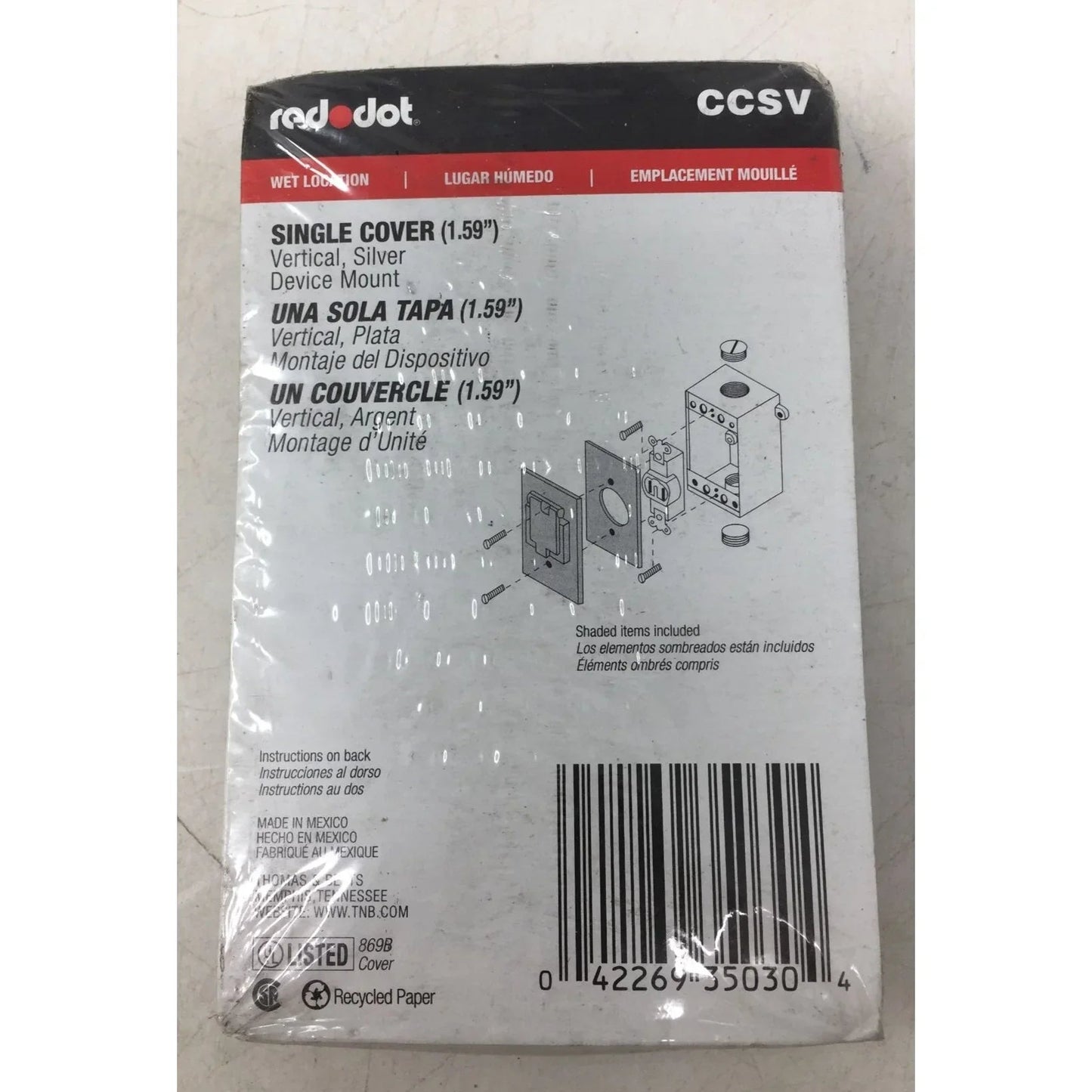 Red Dot® Dry - Tite® CCSV Weatherproof Receptacle Cover - Red Dot - Tools - A+ Stuff