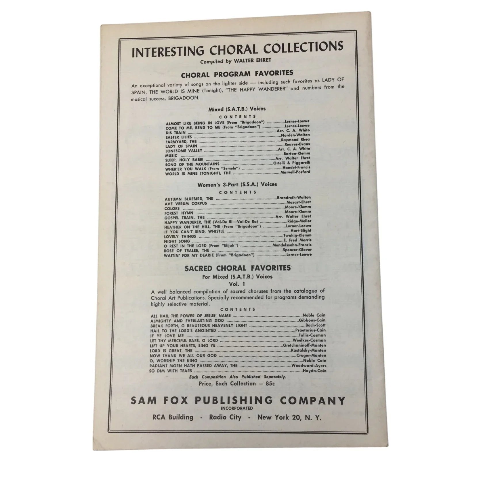 Reference file copy of Selected Choruses (2 page excerpts only) - A+ Stuff - sheet music - A+ Stuff