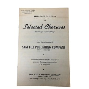 Reference file copy of Selected Choruses (2 page excerpts only)