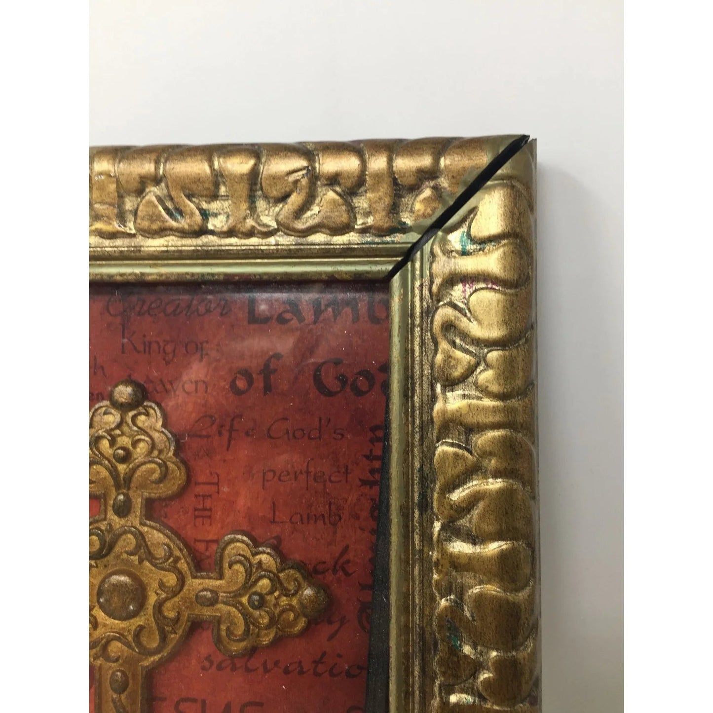 Religious Decorative Framed Wall Decor with Cross - A+ Stuff - Religious Items - A+ Stuff