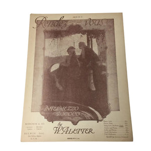 RENDEZ-VOUS Intermezzo Rococo by W Aletter Vintage Sheet Music
