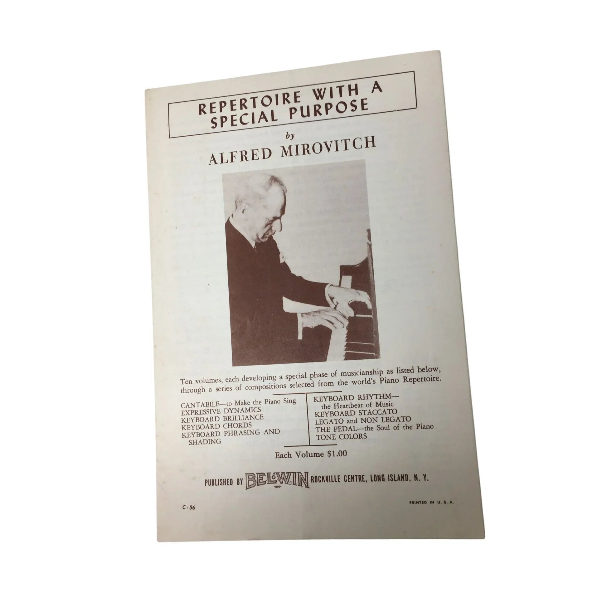 "Repertoire with a Special Purpose" by Alfred Mirovitch - A+ Stuff - Books - A+ Stuff
