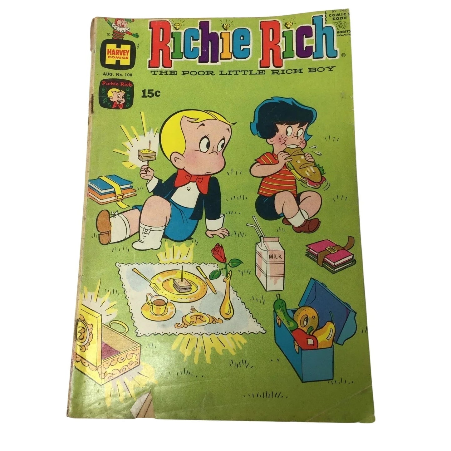 ''Richie Rich The Poor Little Rich Boy'' Vintage Comic Book - A+ Stuff - comic books - A+ Stuff