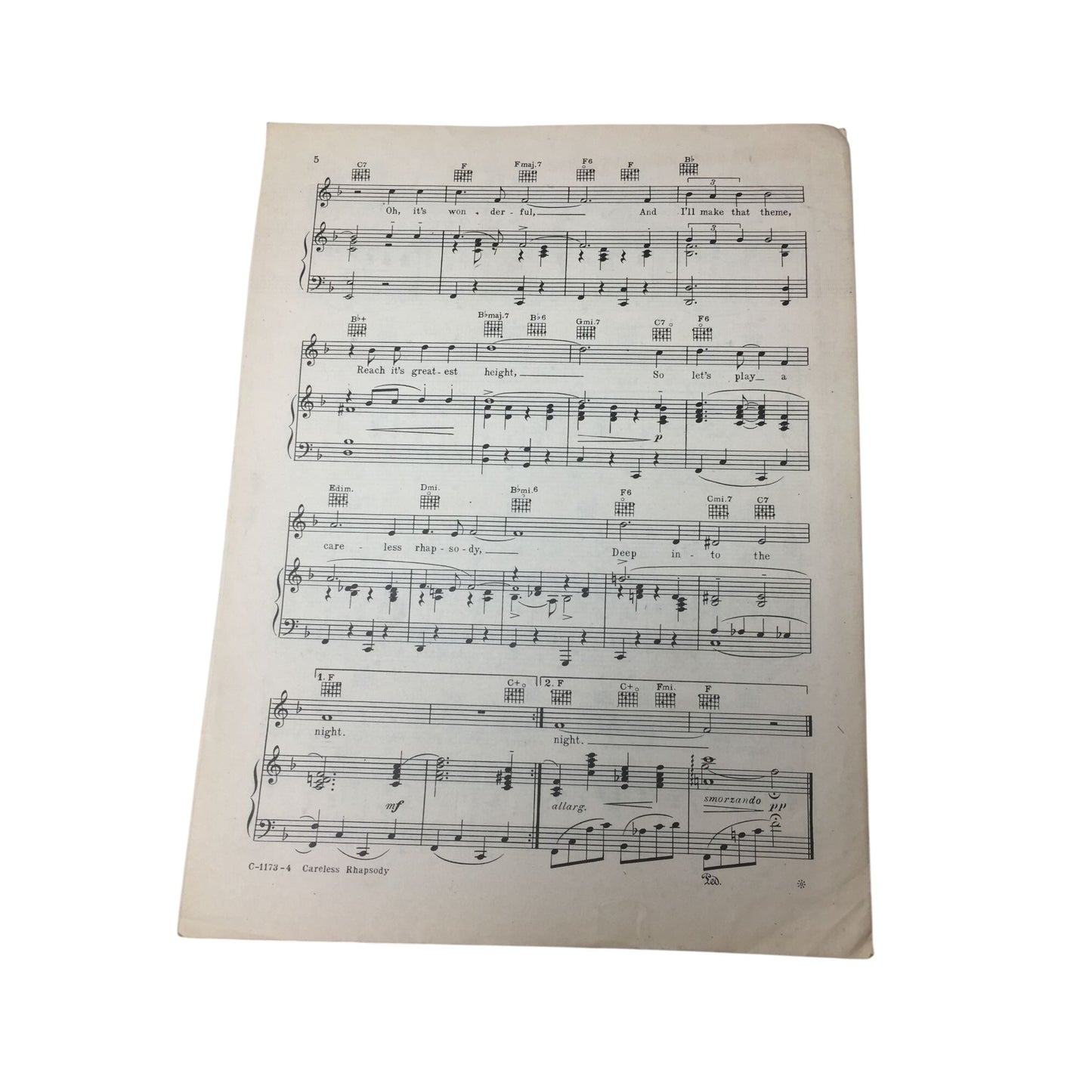 "Careless Rhapsody" by Lorenz Hart and Richard Rodgers