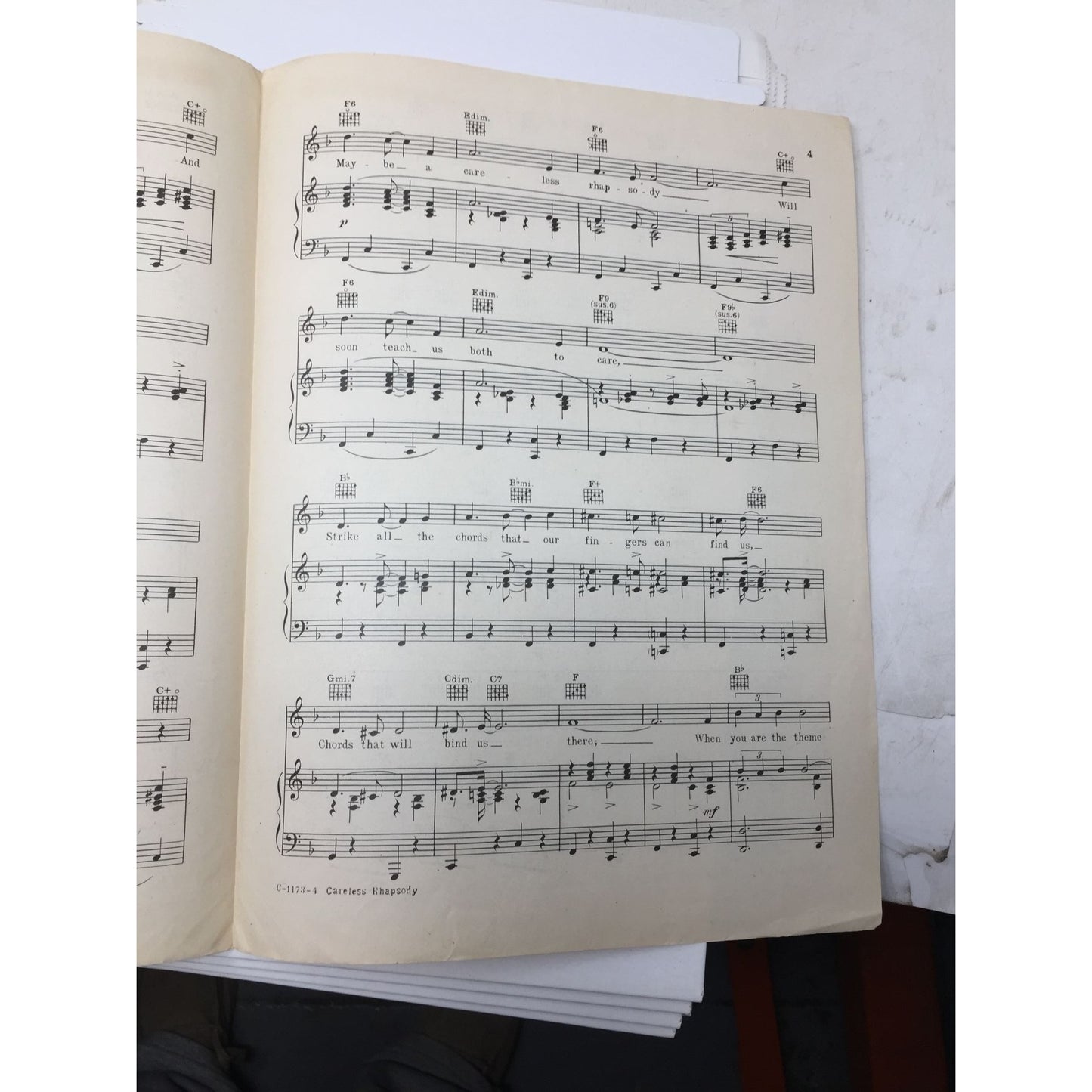 "Careless Rhapsody" by Lorenz Hart and Richard Rodgers