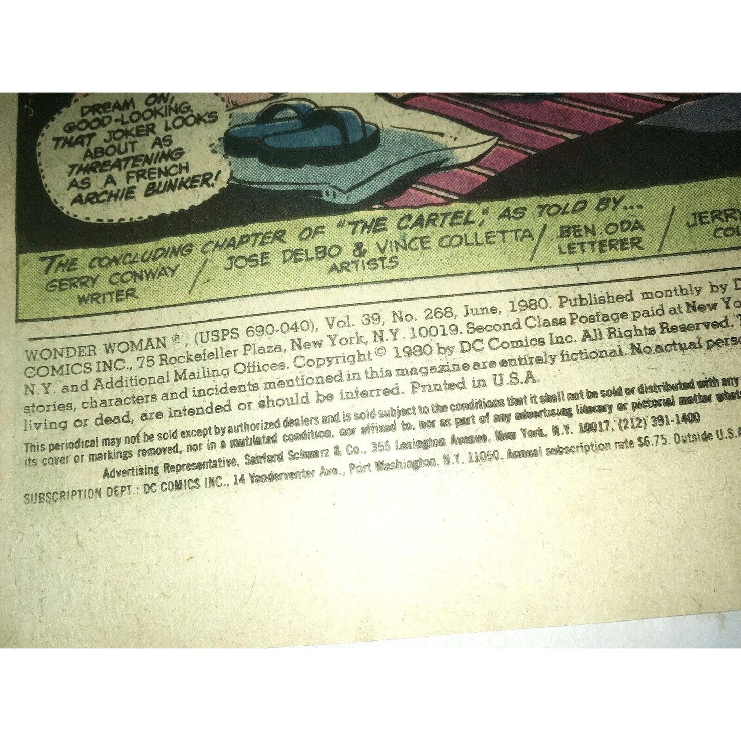 WONDER WOMAN # 268 June 1980 - DC Comics - "Drowning Animal-Man"