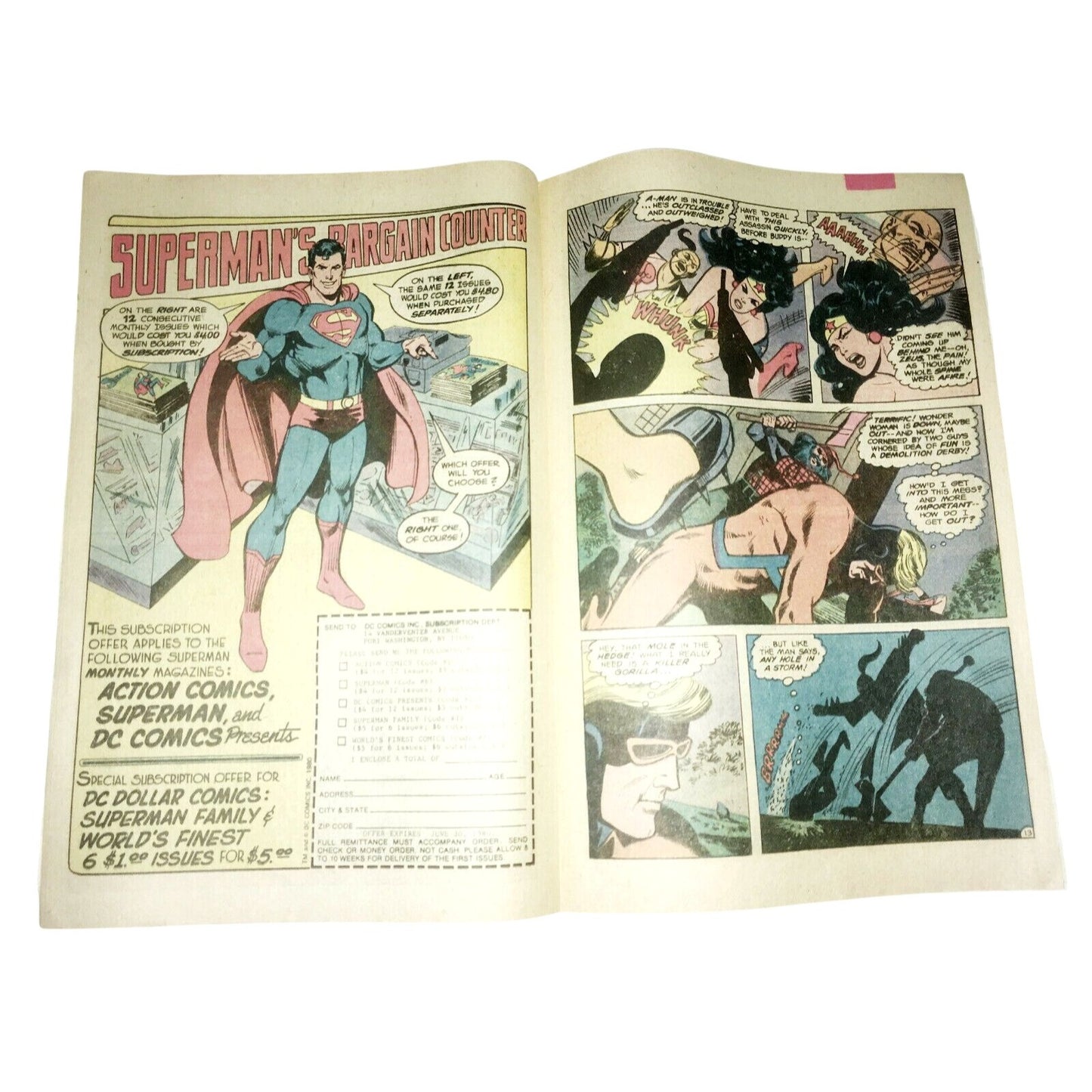 WONDER WOMAN # 268 June 1980 - DC Comics - "Drowning Animal-Man"
