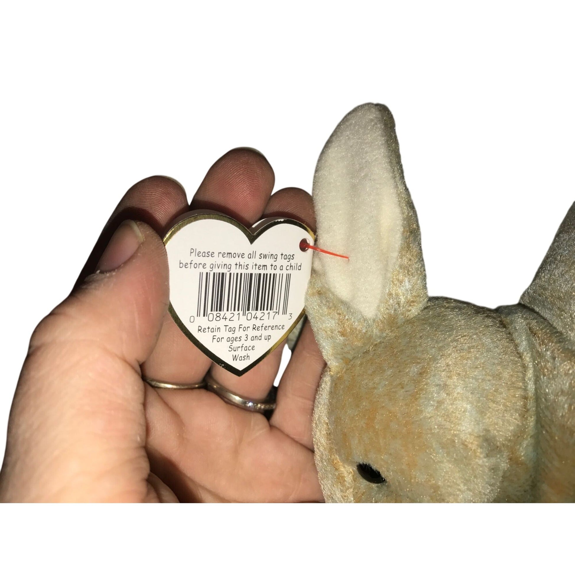 Vintage 1999 Nibbly the Rabbit Beanie Baby TY Beanie Baby  A+ Stuff Plush Toys / Stuffed Animals