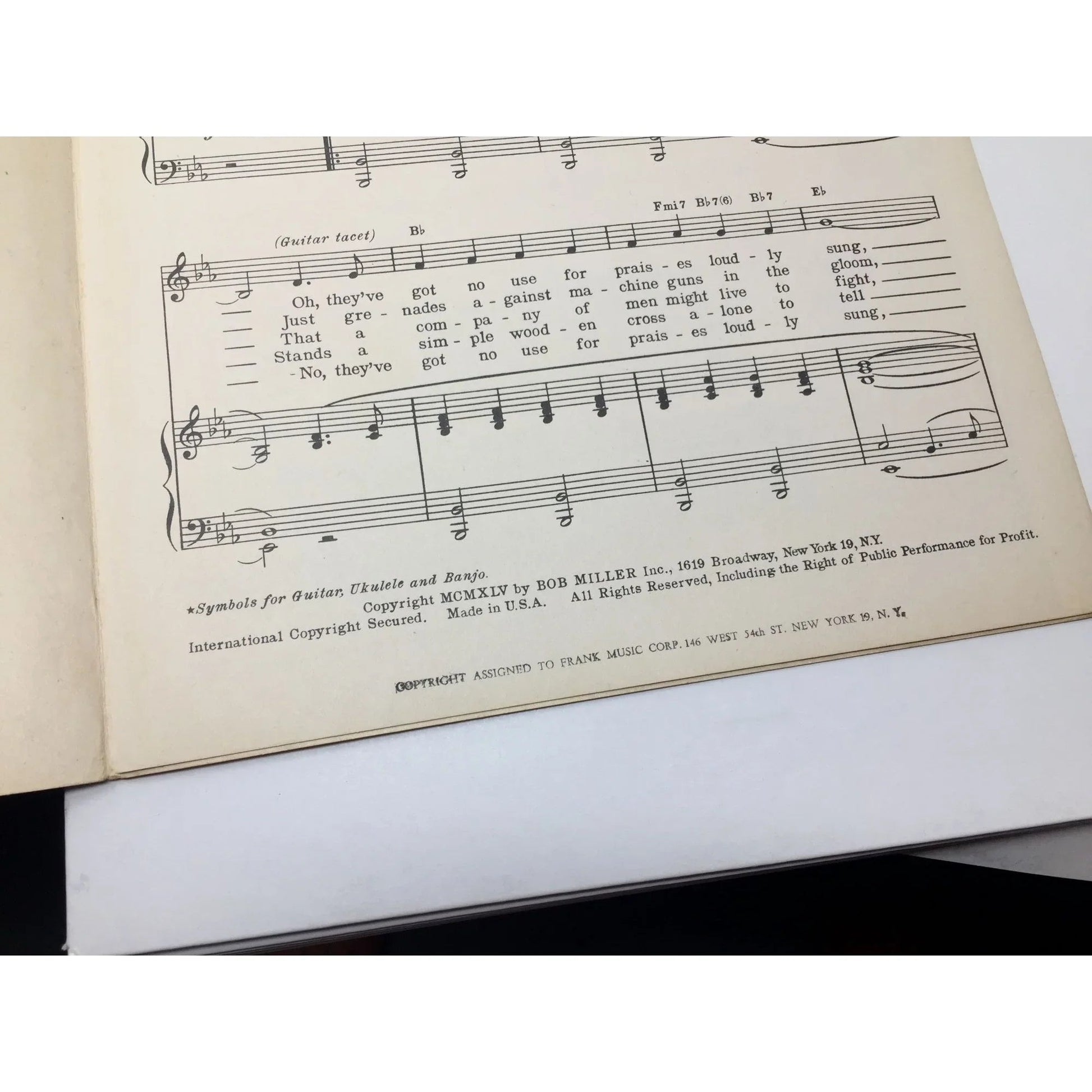 Rodger Young by PFC Frank Loesser Vintage Sheet Music Book - A+ Stuff - SHEET MUSIC - A+ Stuff