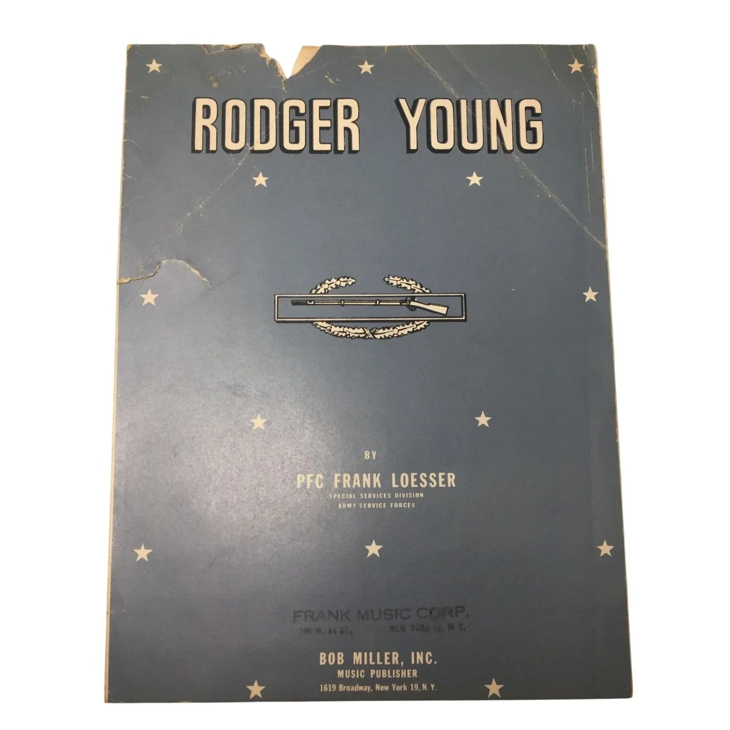 Rodger Young by PFC Frank Loesser Vintage Sheet Music Book - A+ Stuff - SHEET MUSIC - A+ Stuff