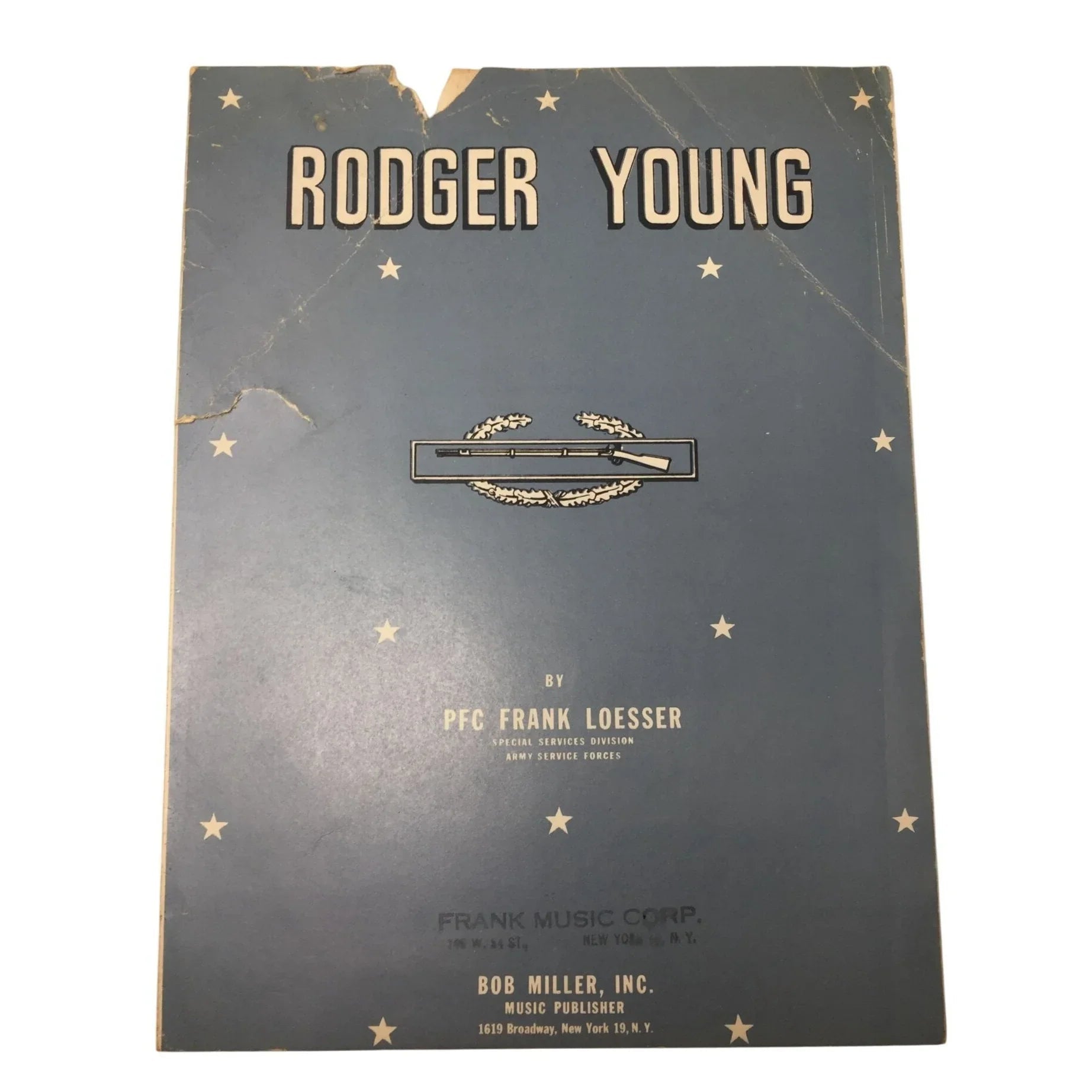 Rodger Young by PFC Frank Loesser Vintage Sheet Music Book - A+ Stuff - SHEET MUSIC - A+ Stuff
