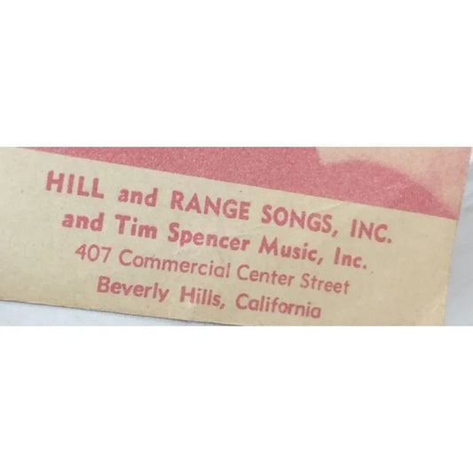 Room Full Of Roses 1949 Vintage Sheet Music by Tim Spencer - A+ Stuff - SHEET MUSIC - A+ Stuff