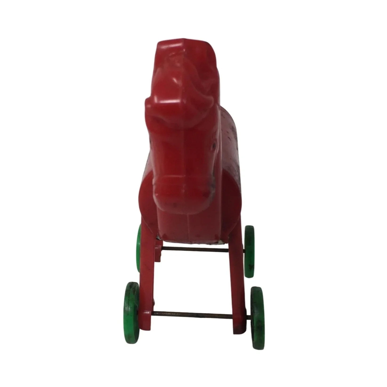 Rosbro Plastics Prov. R. I. Vintage Plastic Christmas Trojan Horse on Wheels - Rosbro Plastics Prov. R. I. - Toys - A+ Stuff