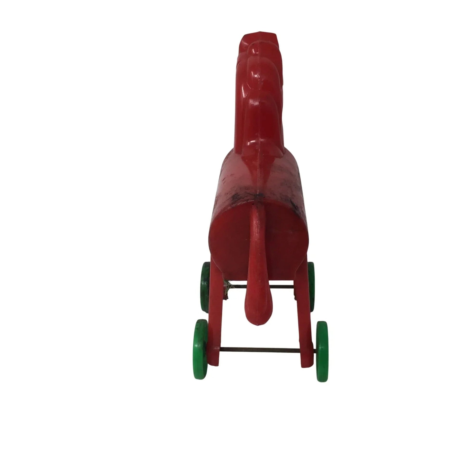 Rosbro Plastics Prov. R. I. Vintage Plastic Christmas Trojan Horse on Wheels - Rosbro Plastics Prov. R. I. - Toys - A+ Stuff